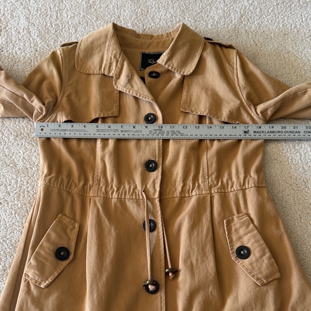 Rails Camel Buttoned Trench Coat Small - Picture 8 of 10